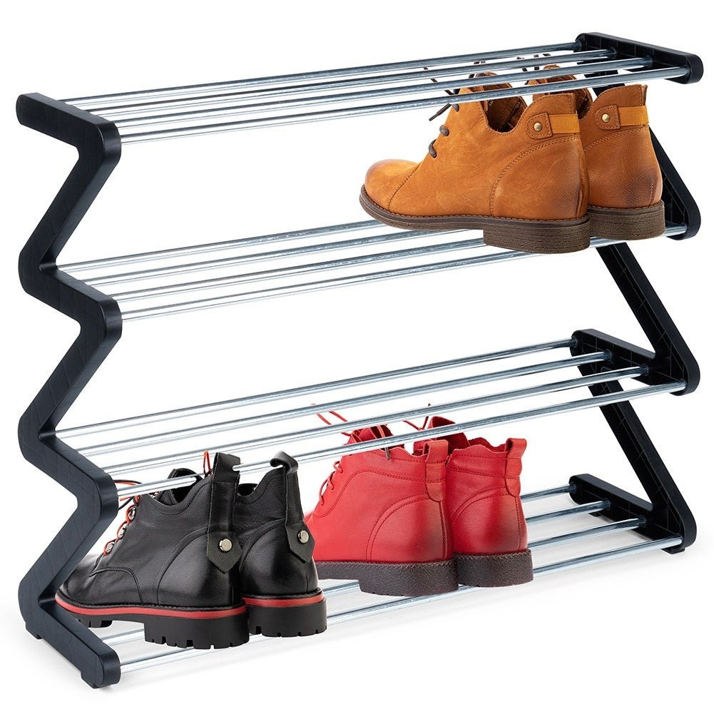 Shoe shelf with 4 levels for optimal shoe storage