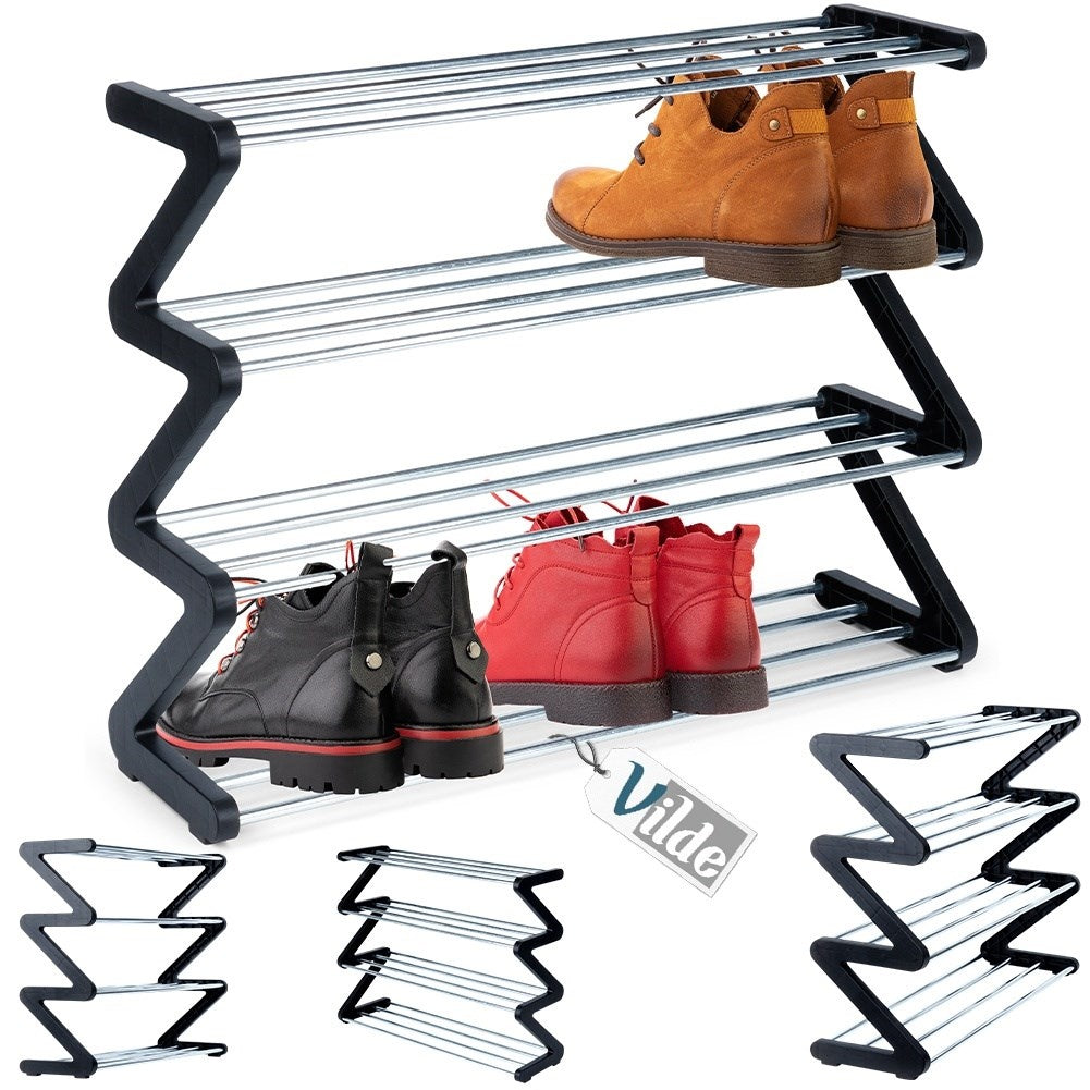 Shoe shelf with 4 levels for optimal shoe storage