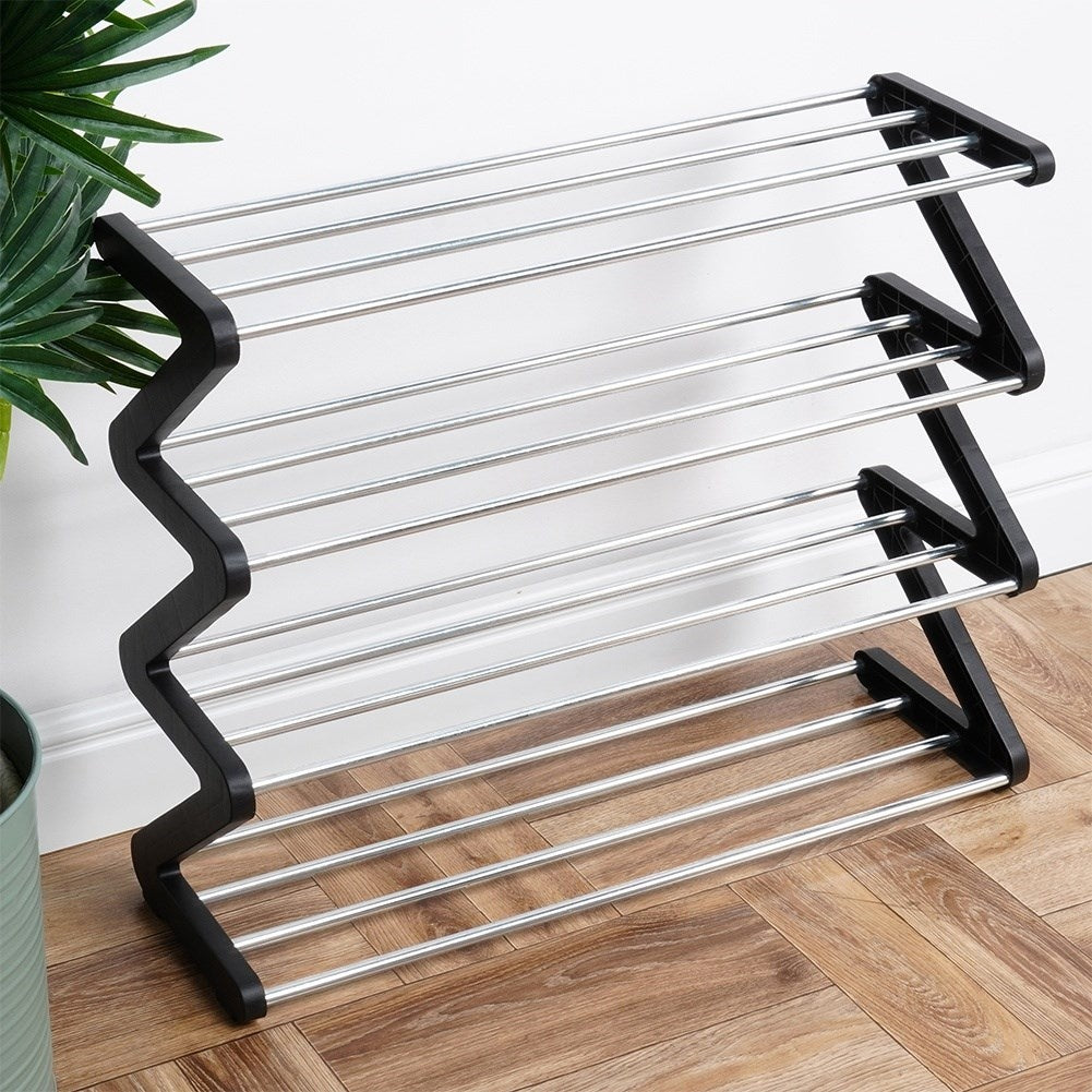 Shoe shelf with 4 levels for optimal shoe storage