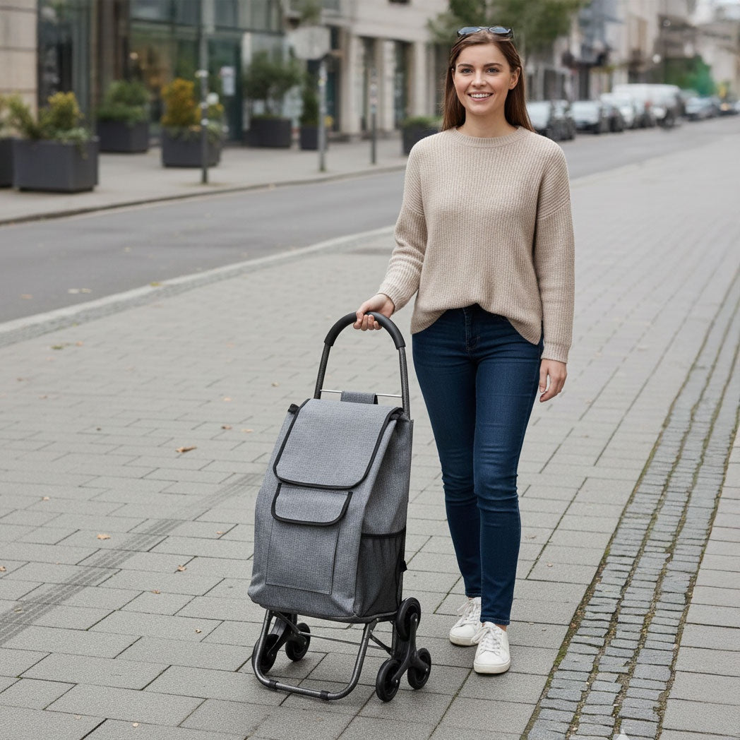 Shopping Trolley 33L, Triple Wheels, Waterproof Bag