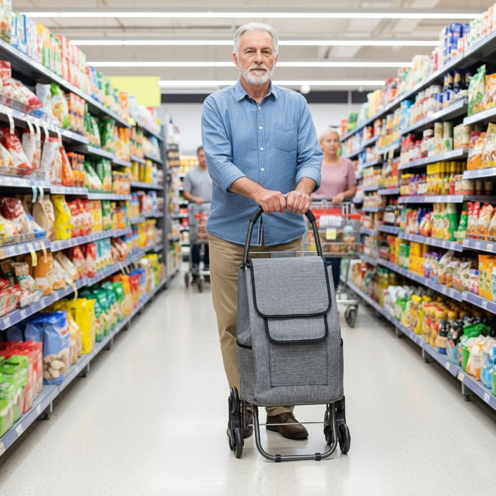 Shopping Trolley 33L, Triple Wheels, Waterproof Bag