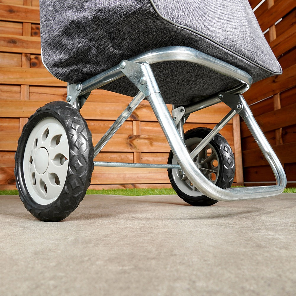 Shopping Trolley with Bag, Gray, 30L Capacity