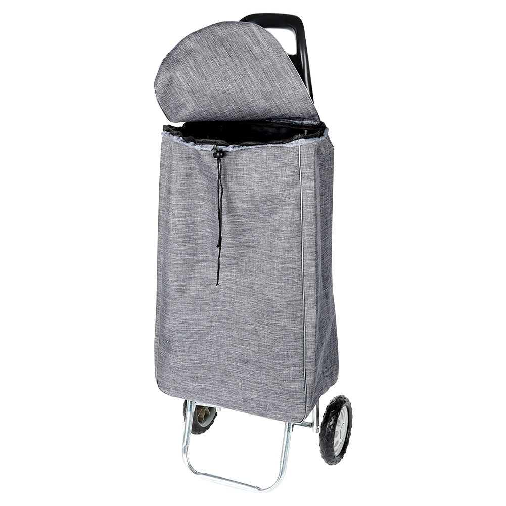 Shopping Trolley with Bag, Gray, 30L Capacity