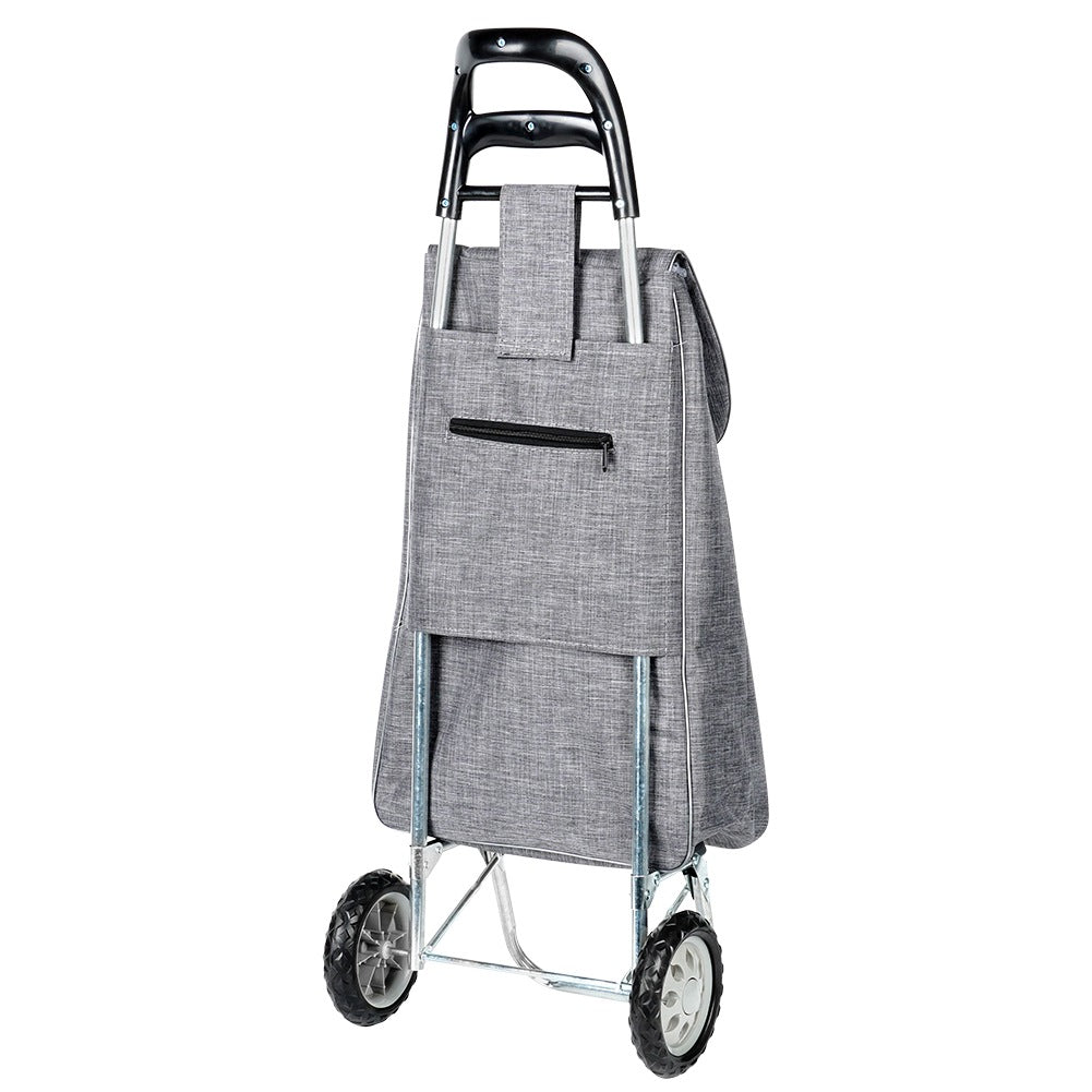 Shopping Trolley with Bag, Gray, 30L Capacity