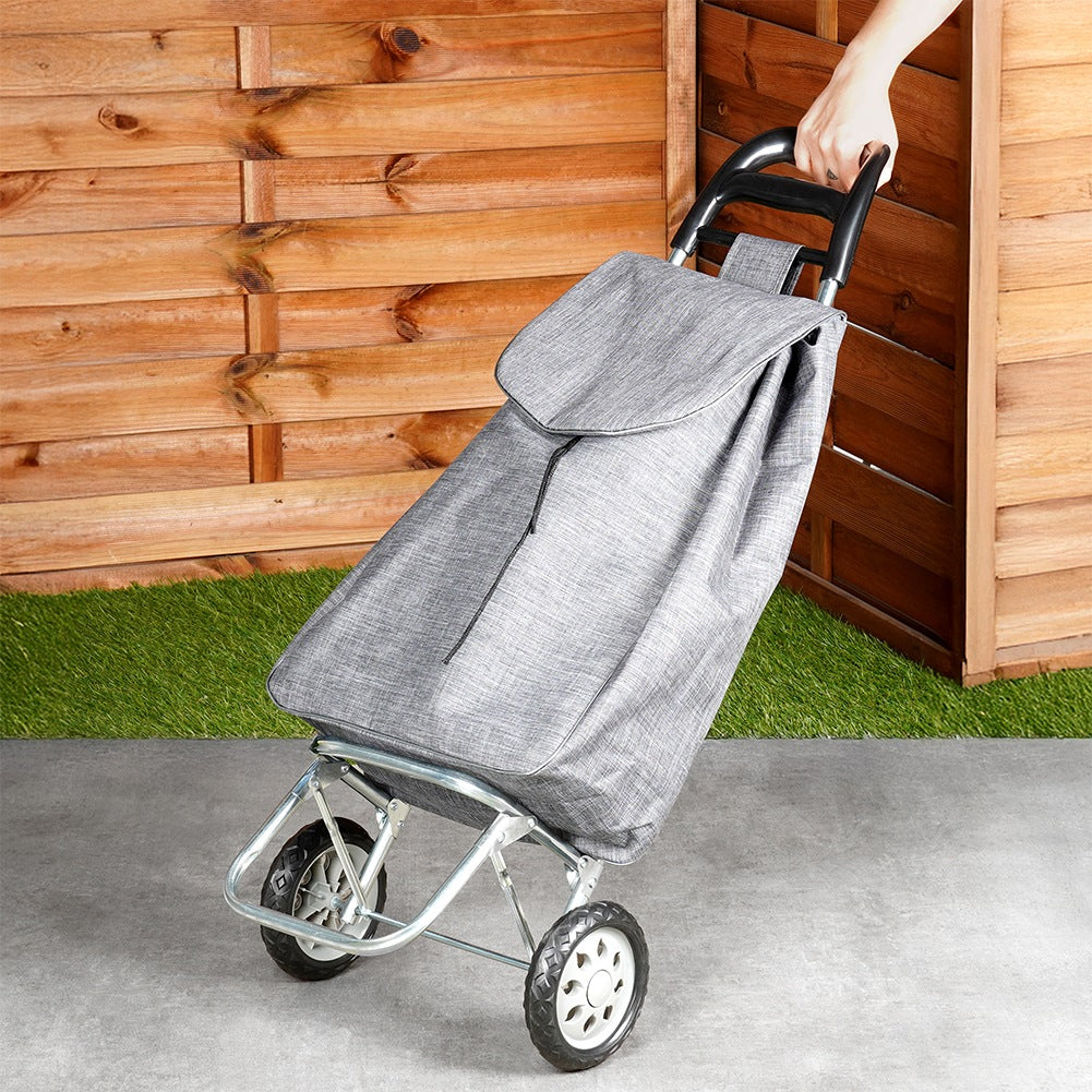 Shopping Trolley with Bag, Gray, 30L Capacity