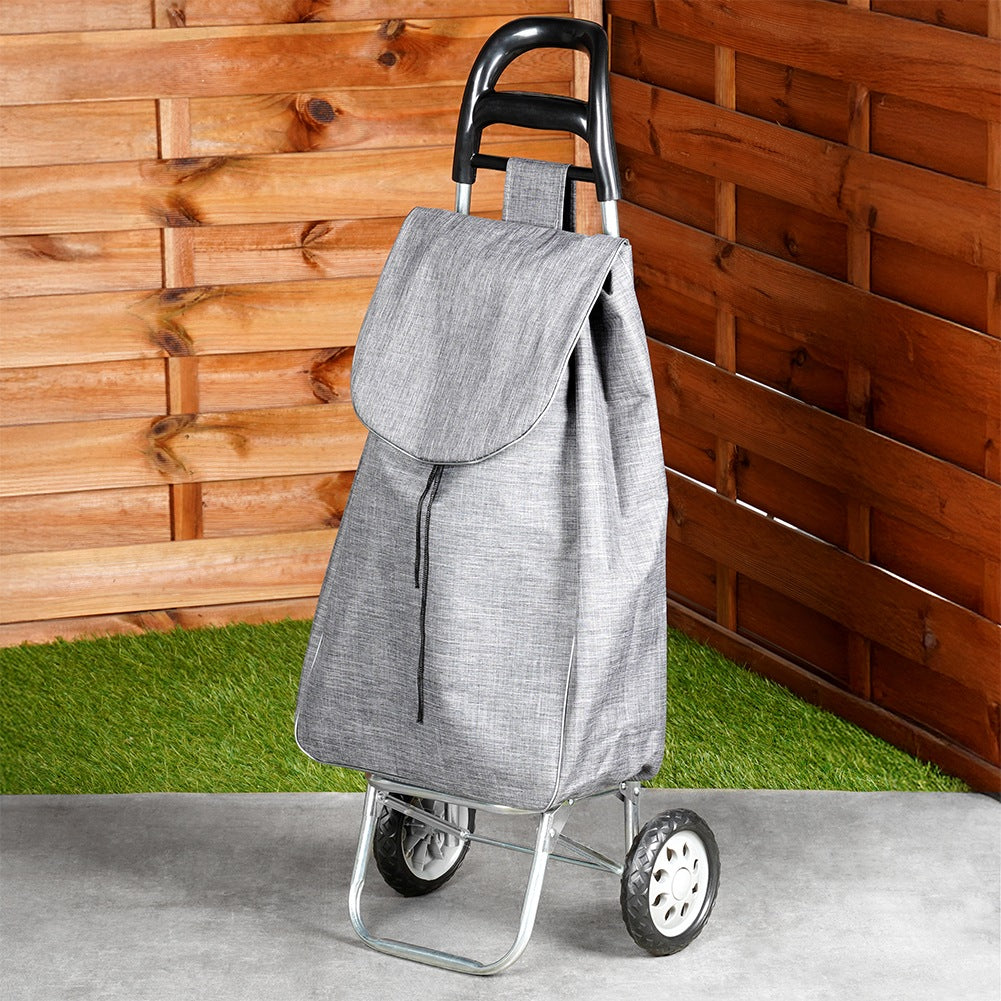 Shopping Trolley with Bag, Gray, 30L Capacity