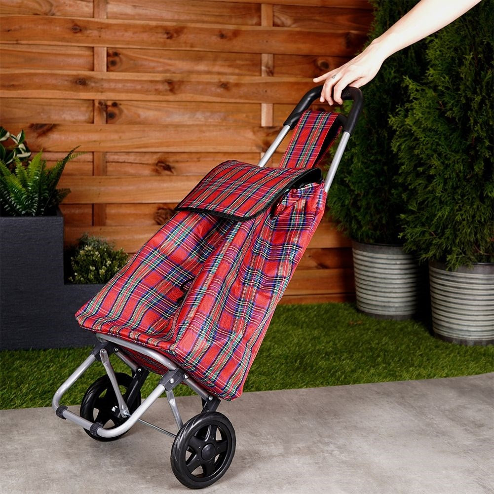 Shopping bag on wheels, easy to use, load capacity 20 kg