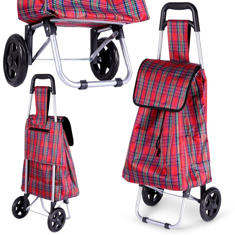 Shopping bag on wheels, easy to use, load capacity 20 kg