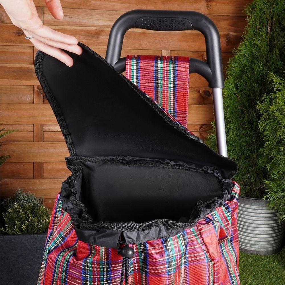 Shopping bag on wheels, easy to use, load capacity 20 kg