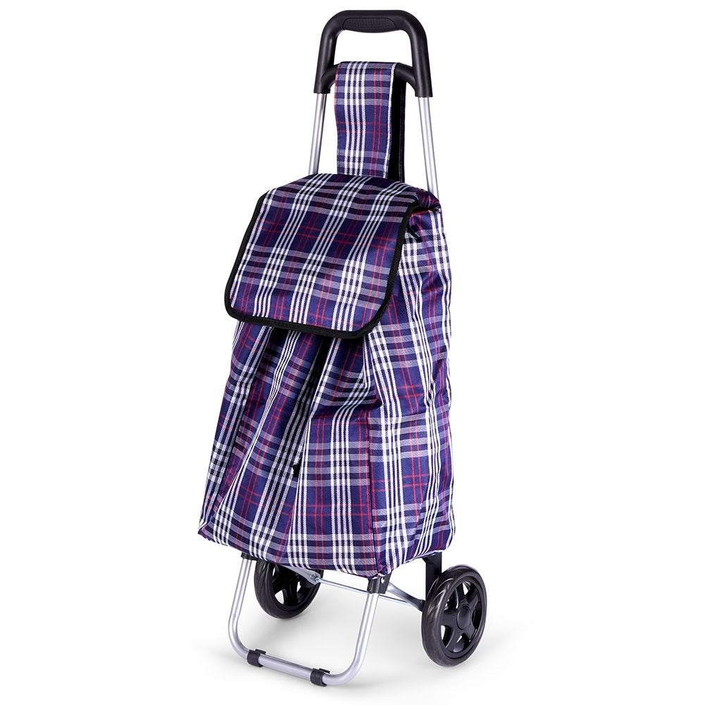 Shopping bag on wheels for heavy purchases, loads 20 kg