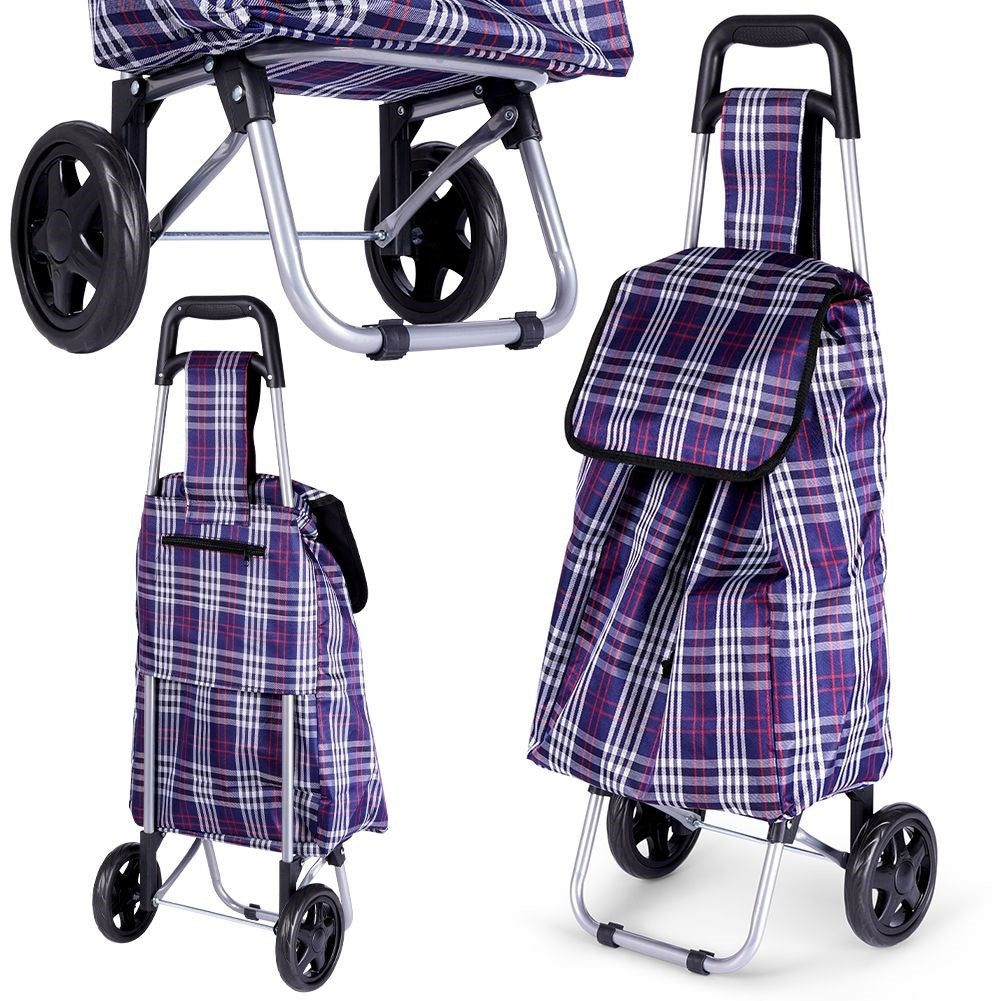 Shopping bag on wheels for heavy purchases, loads 20 kg