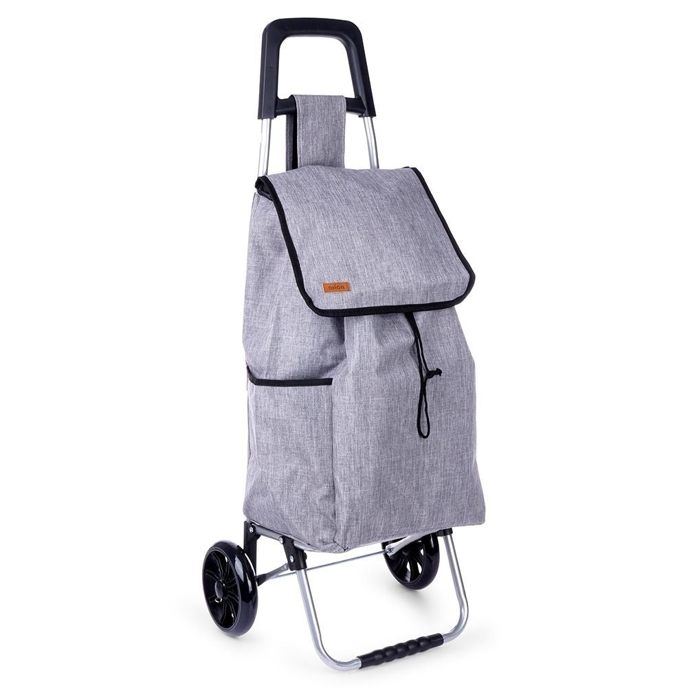 Shopping bag on wheels with large load capacity