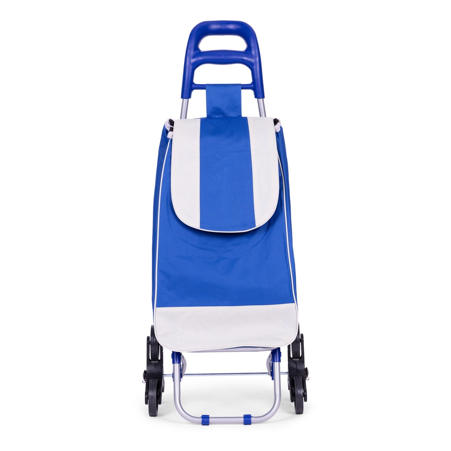 Shopping cart, 25l bag, 6 wheels, metal frame, blue ModernHome