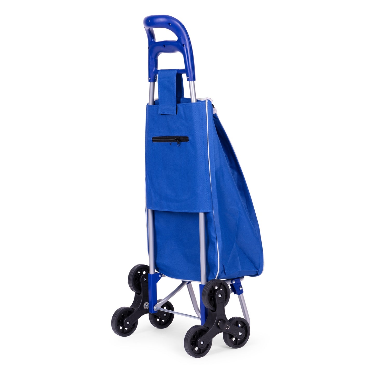 Shopping cart, 25l bag, 6 wheels, metal frame, blue ModernHome