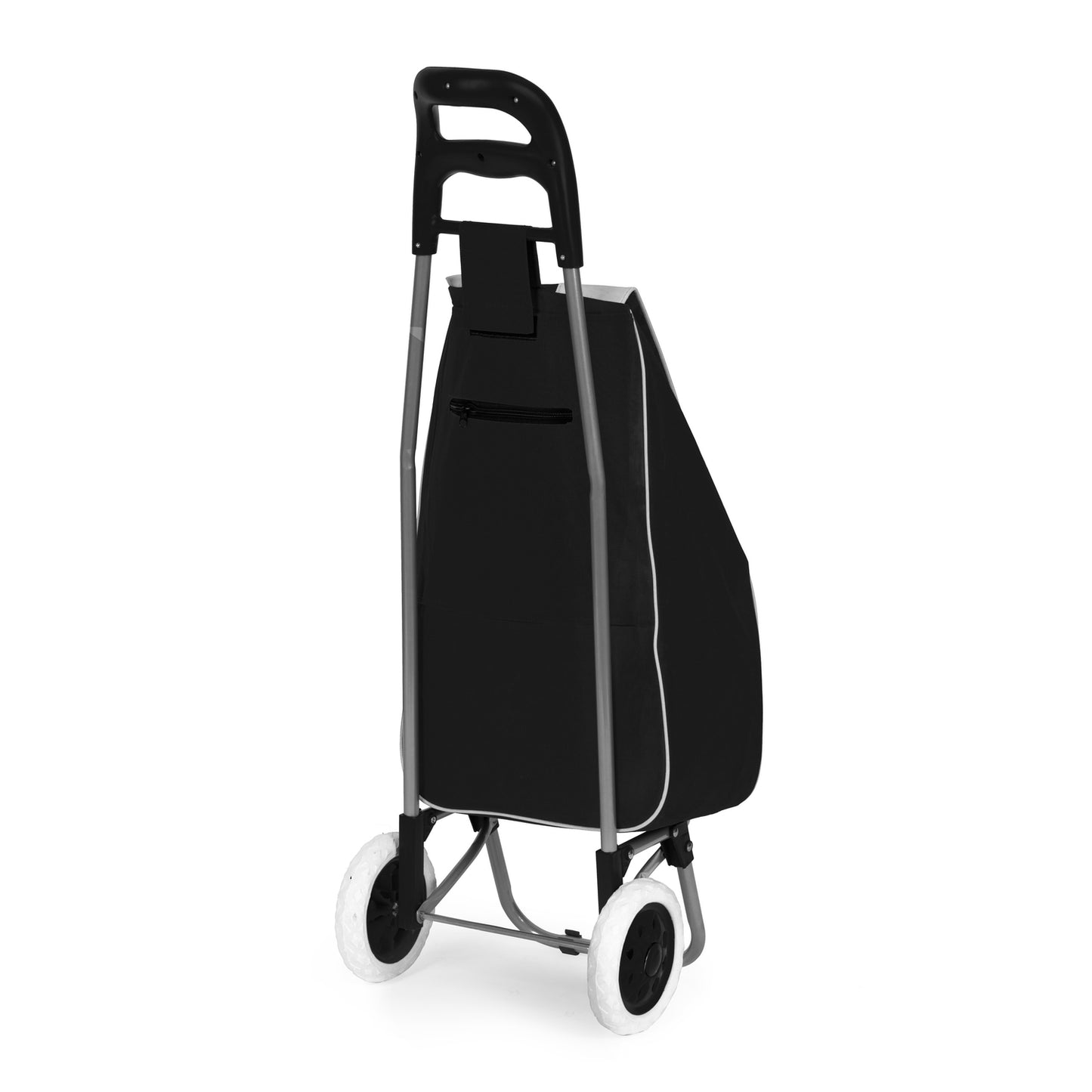 Shopping cart, 25l bag, on wheels, metal frame, rubber wheels, black ModernHome
