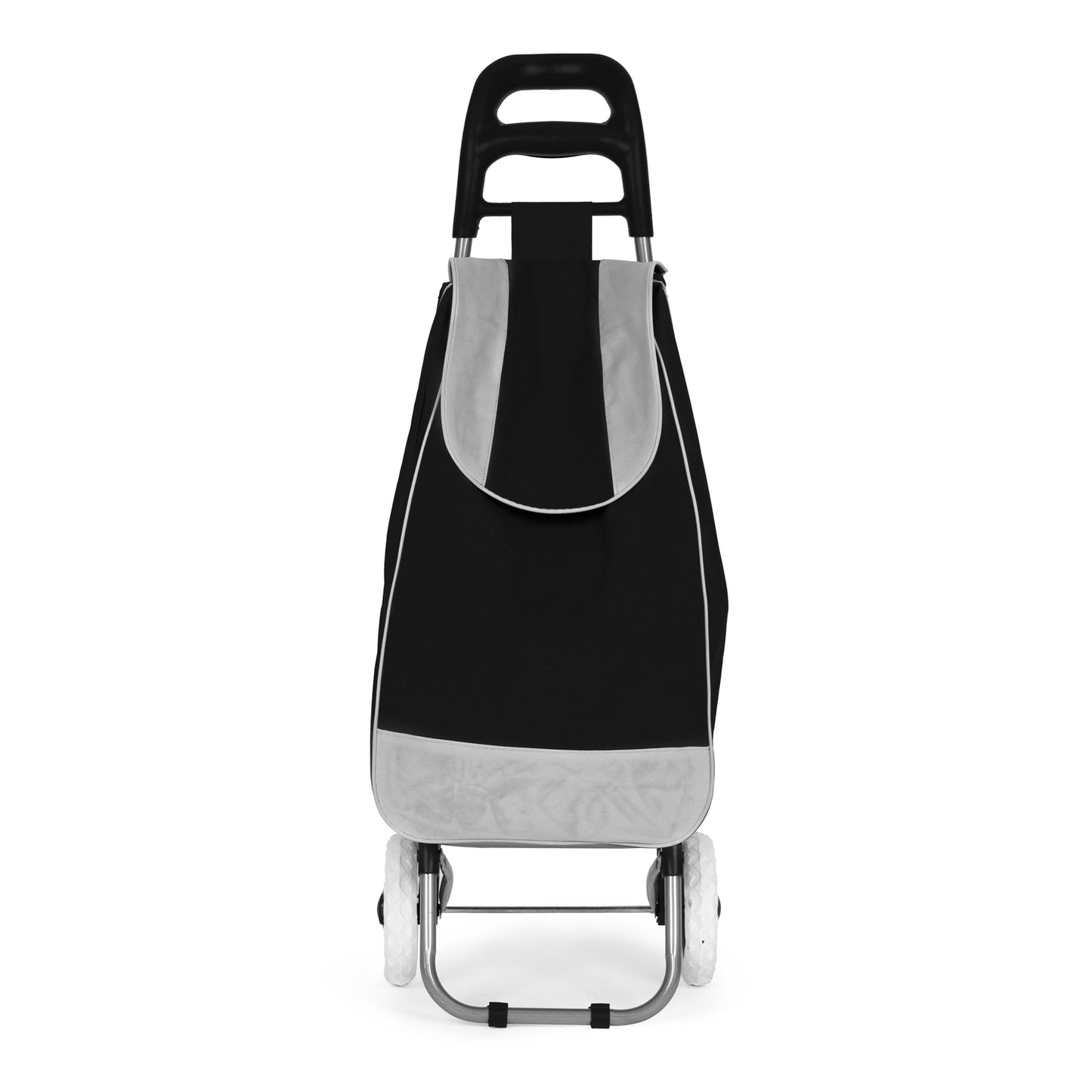 Shopping cart, 25l bag, on wheels, metal frame, rubber wheels, black ModernHome