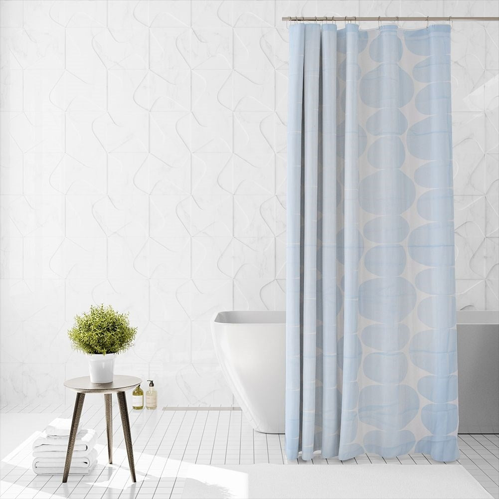 Shower Curtain: Water Protection & Privacy, Durable Material, 12 Hooks