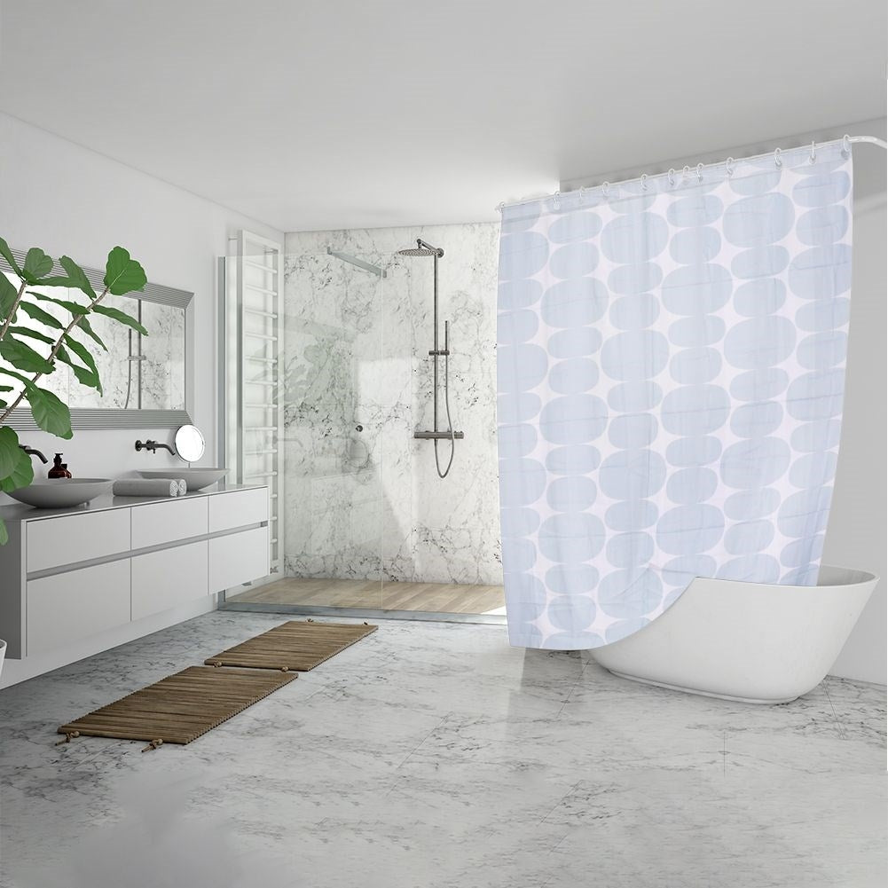 Shower Curtain: Water Protection & Privacy, Durable Material, 12 Hooks