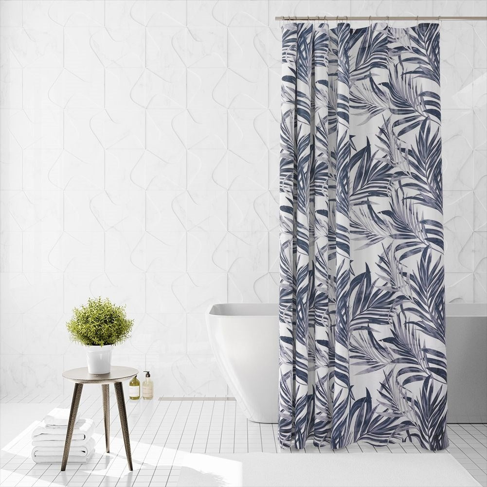 Shower Curtain: Water Protection & Privacy with 12 Hooks