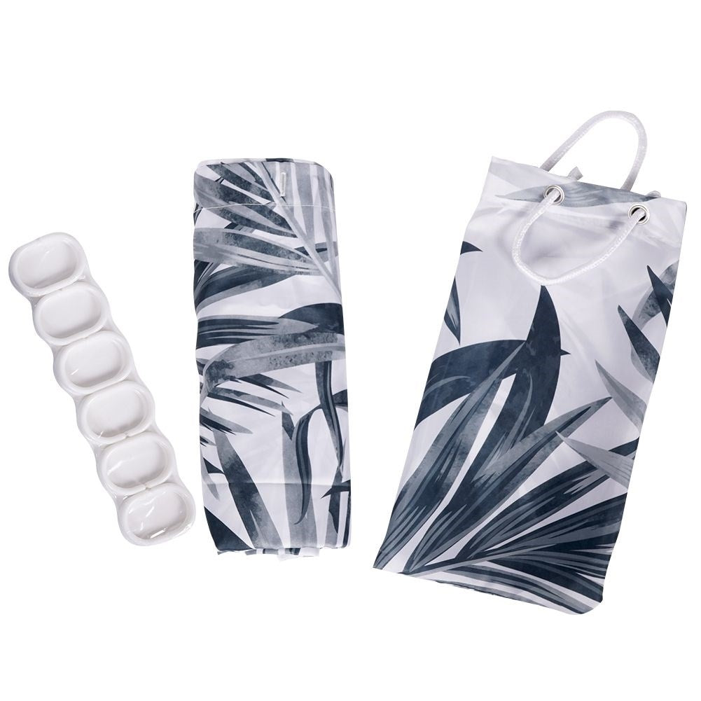 Shower Curtain: Water Protection & Privacy with 12 Hooks