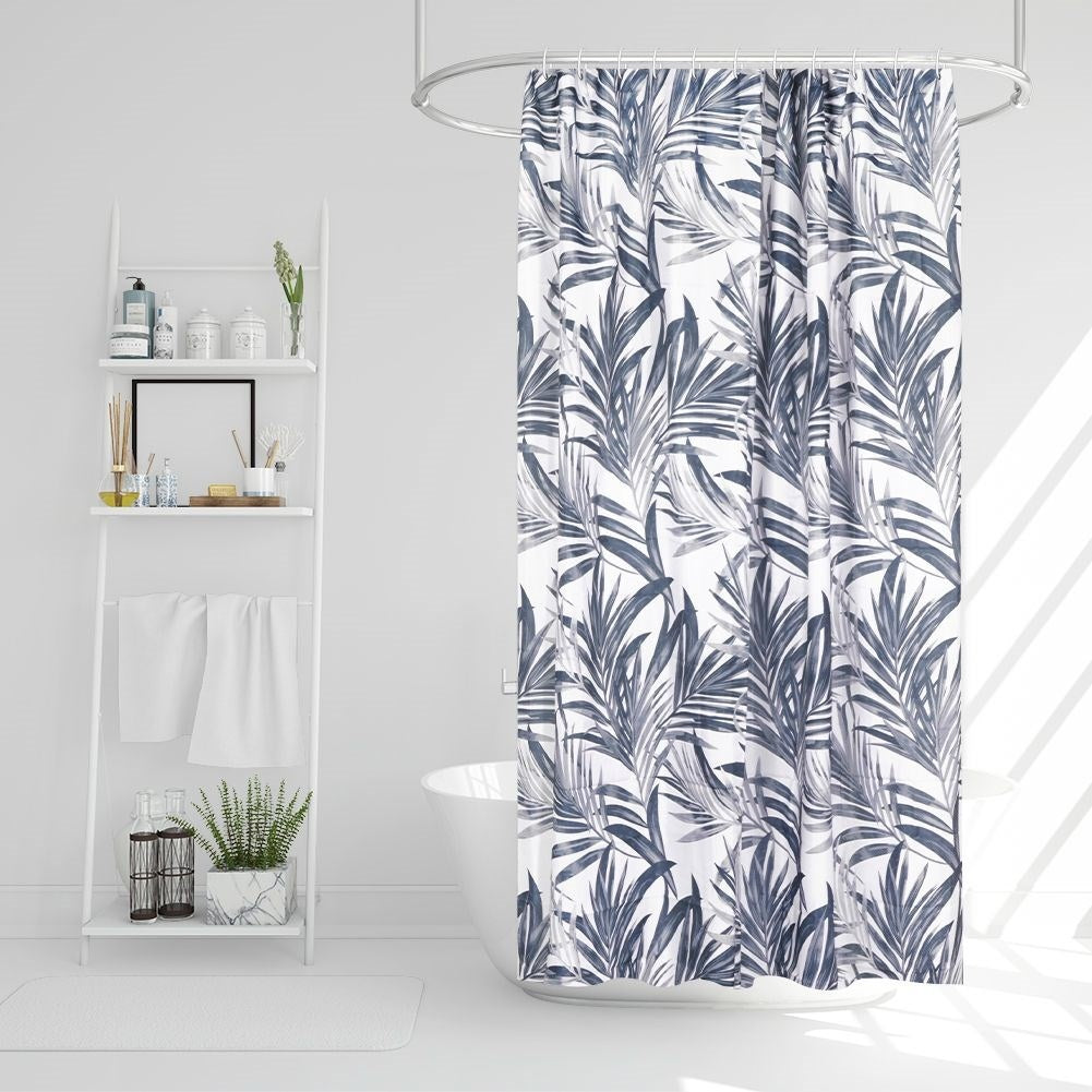 Shower Curtain: Water Protection & Privacy with 12 Hooks