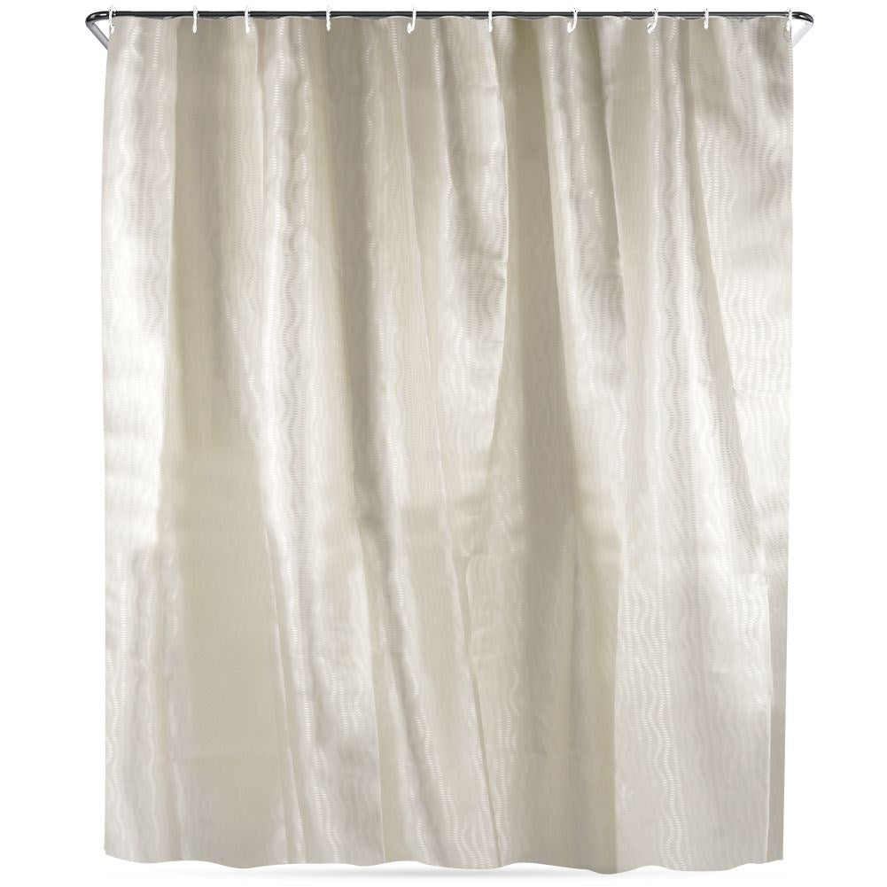 Shower Curtain: Waterproof, Privacy, Durable, 12 Hooks