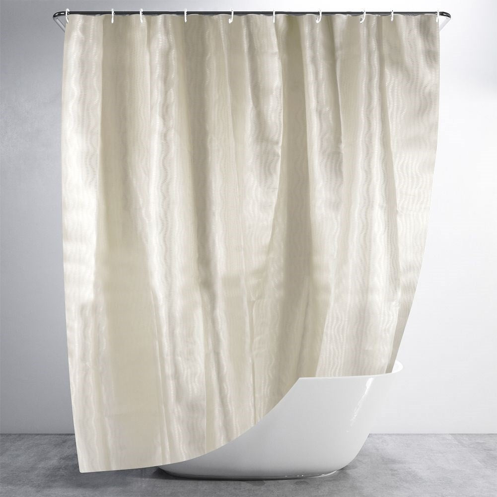 Shower Curtain: Waterproof, Privacy, Durable, 12 Hooks