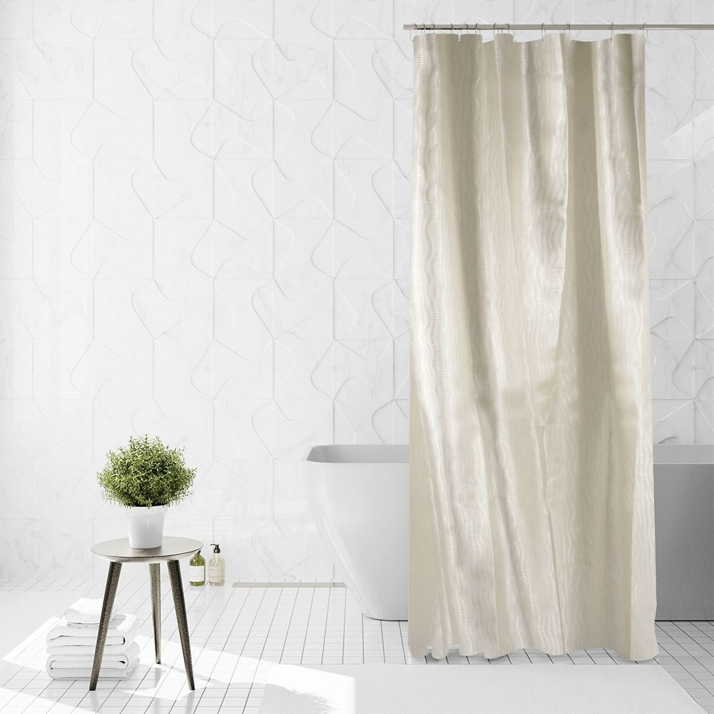 Shower Curtain: Waterproof, Privacy, Durable, 12 Hooks