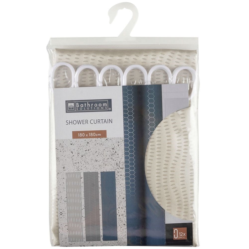 Shower Curtain: Waterproof, Privacy, Durable, 12 Hooks