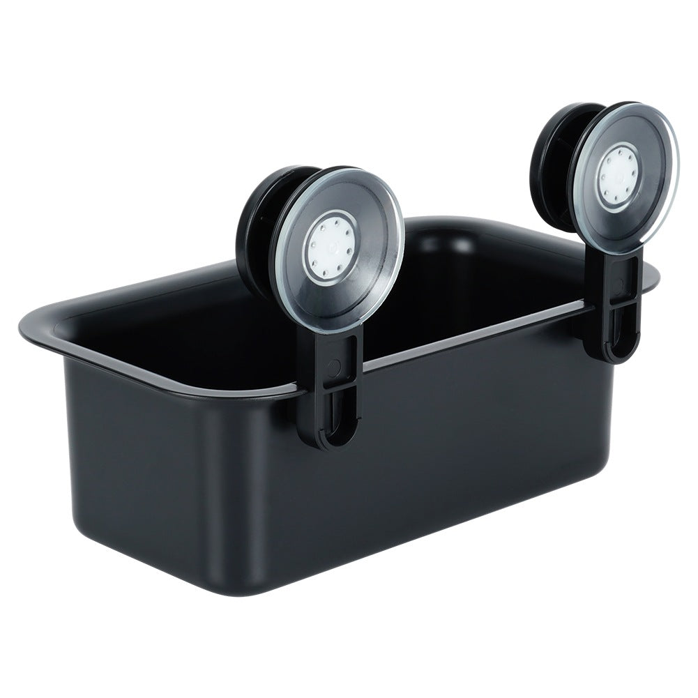 Shower Shelf with Suction Cups, Black, 23.5x13.5x15cm