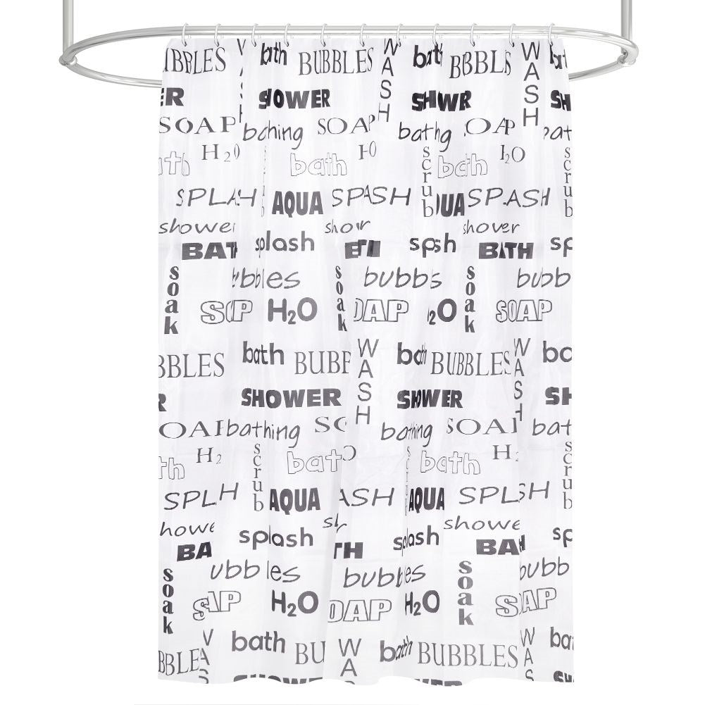Shower curtain: Water protection, privacy, durable, 12 hooks