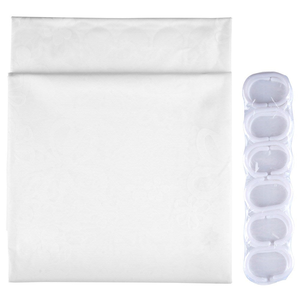 Shower curtain hooks waterproof 180x180 cm