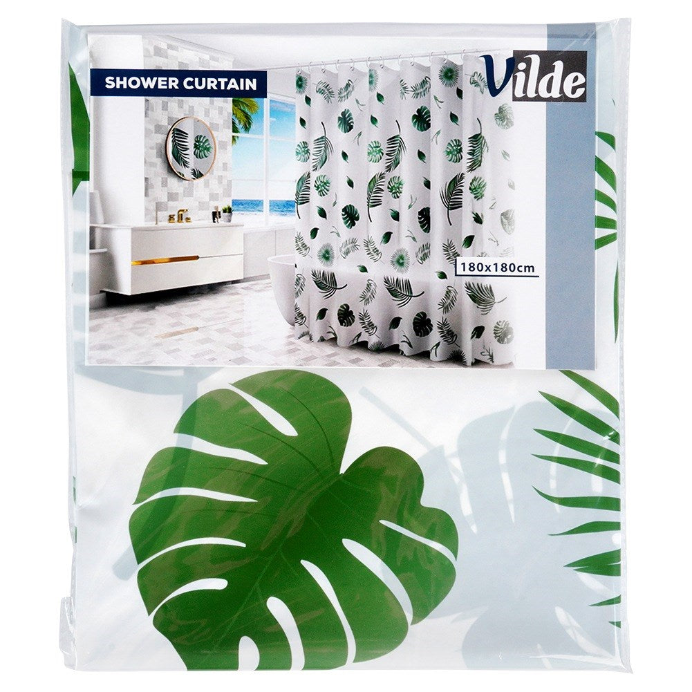 Shower curtain hooks waterproof 180x180 cm