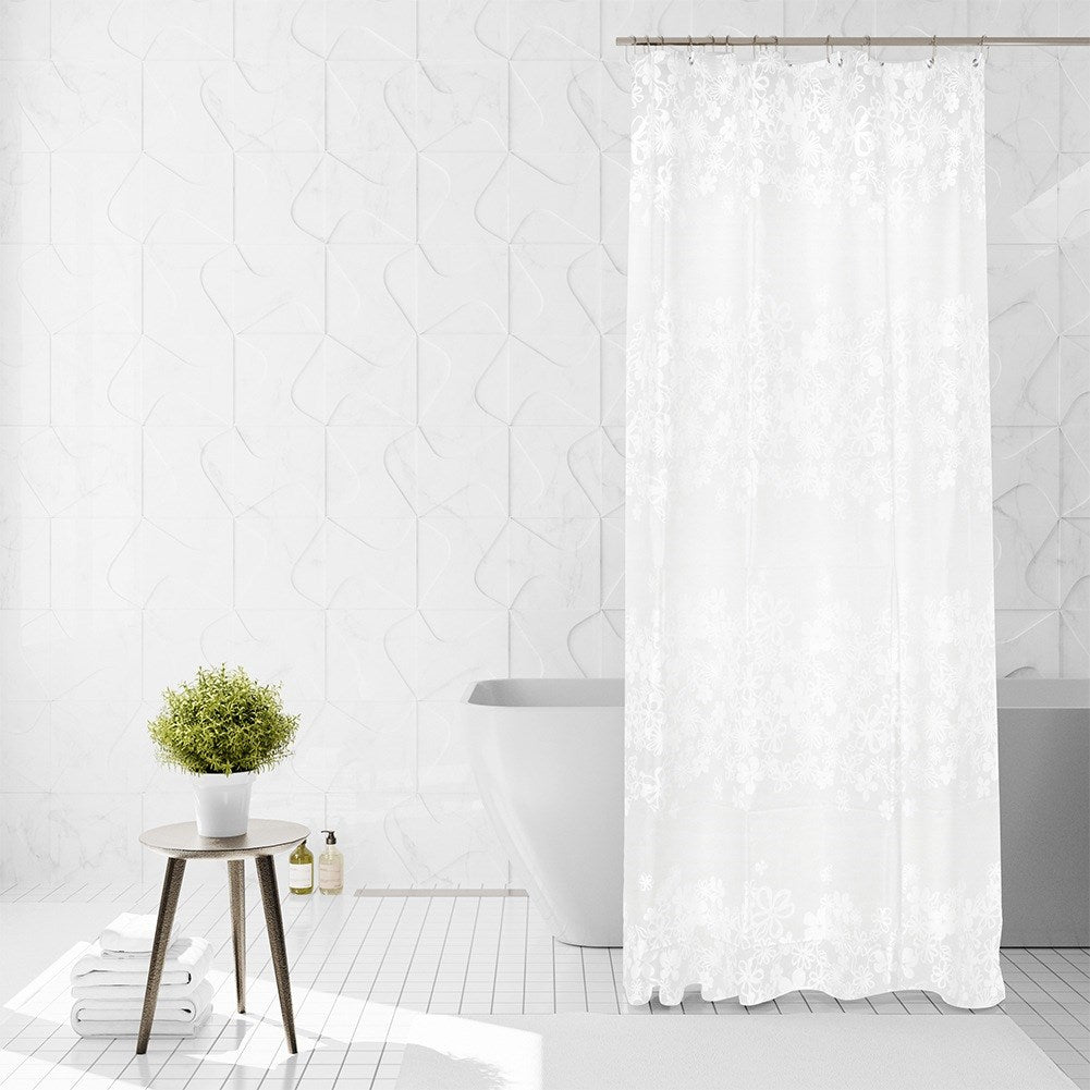 Shower curtain hooks waterproof 180x180 cm