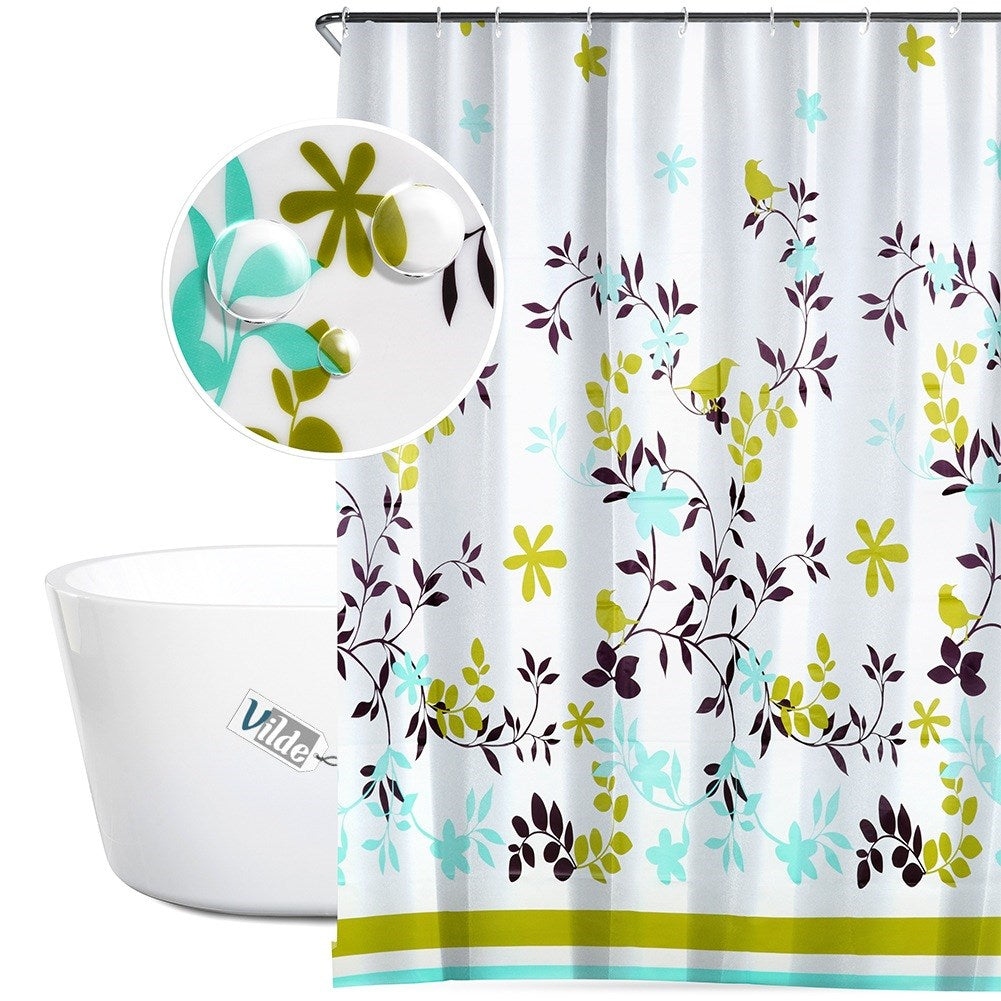 Shower curtain hooks waterproof 180x180 cm