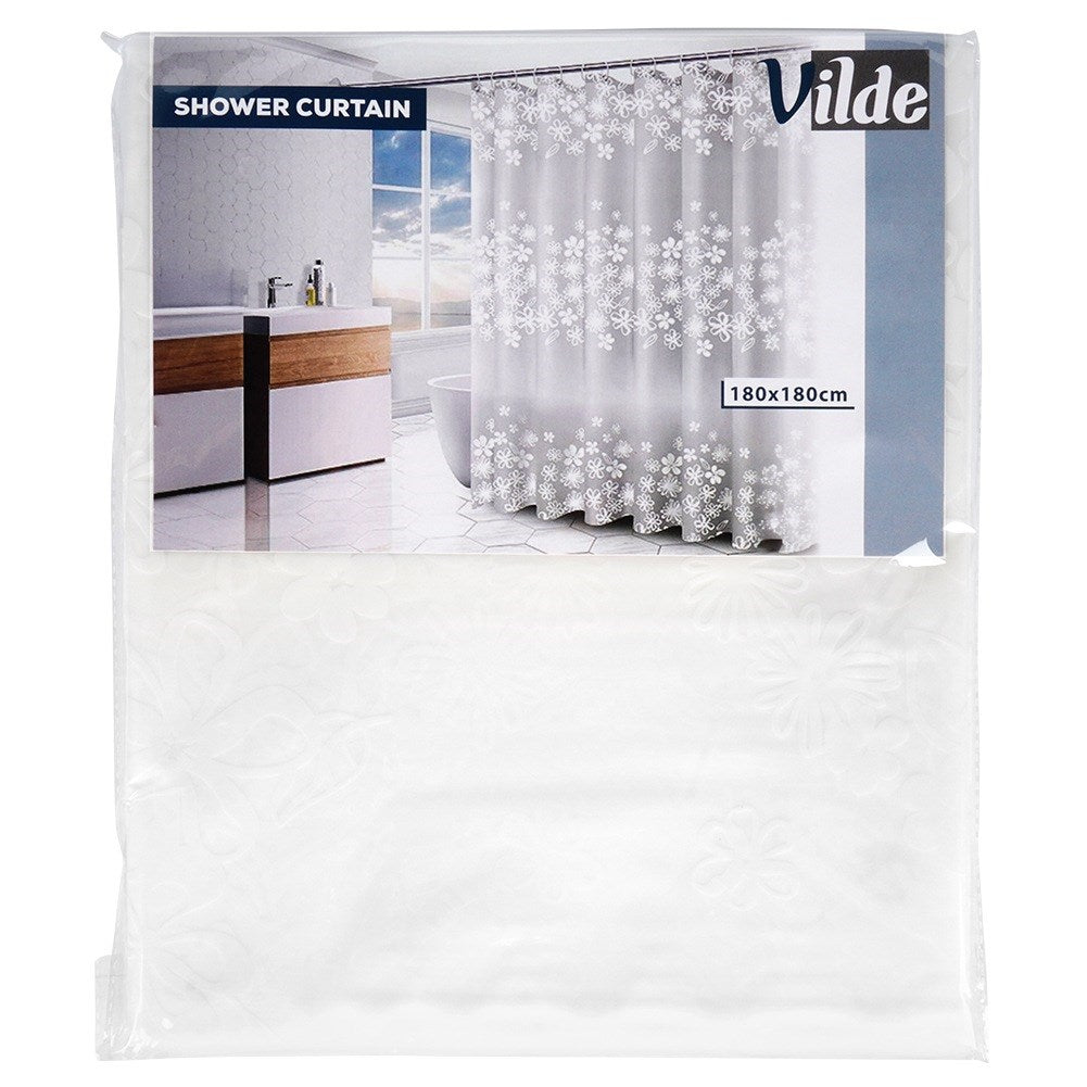 Shower curtain hooks waterproof 180x180 cm