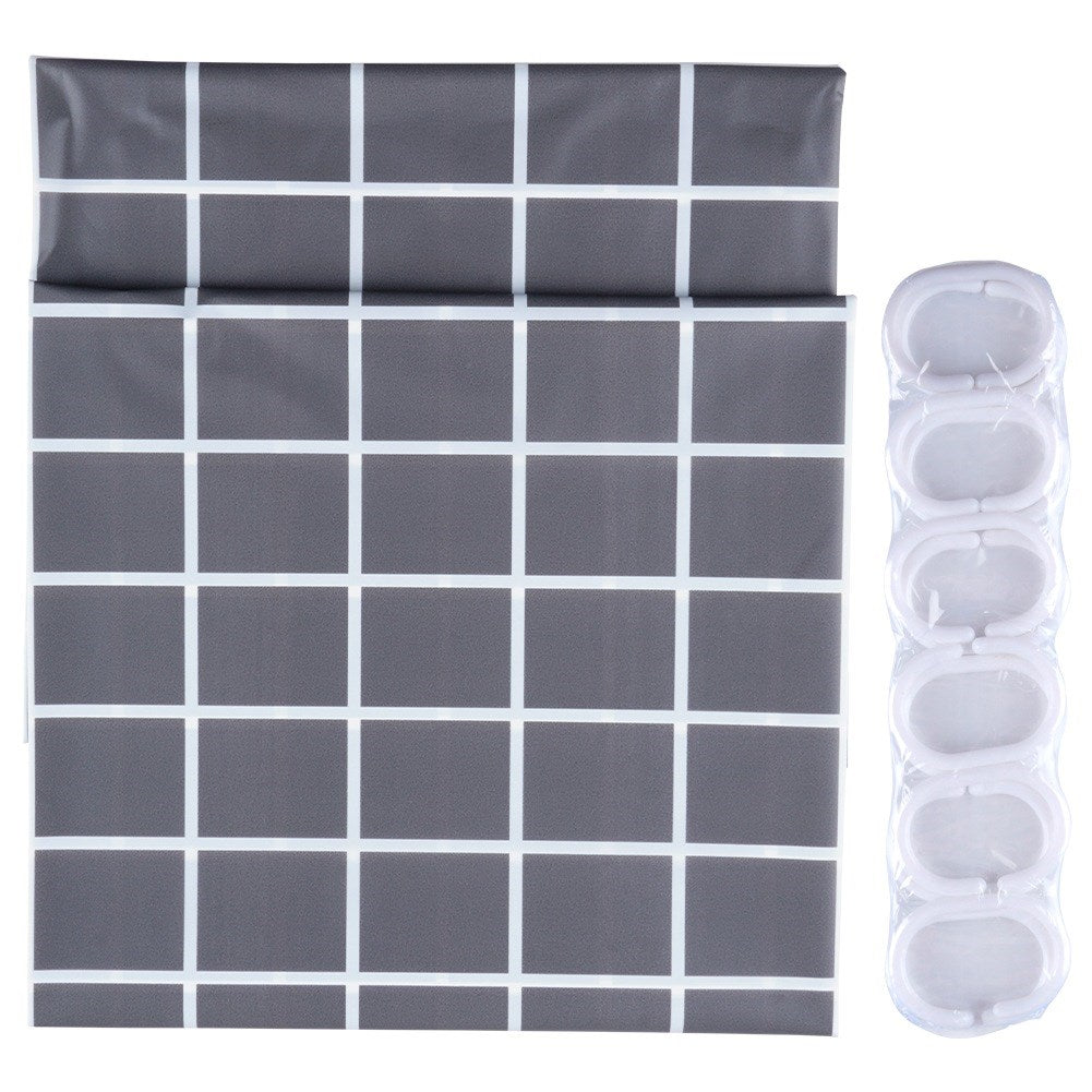 Shower curtain hooks waterproof 180x180 cm
