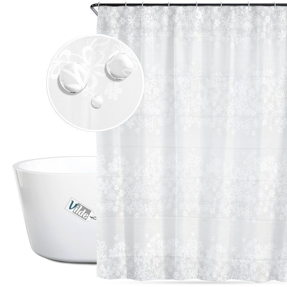 Shower curtain hooks waterproof 180x180 cm