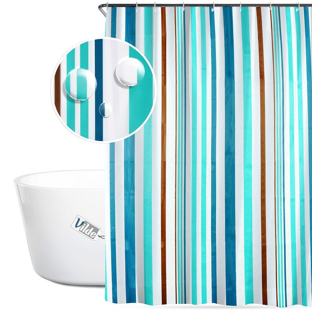 Shower curtain hooks waterproof 180x180 cm
