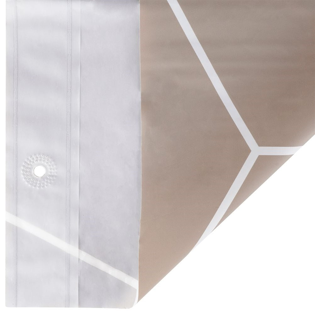 Shower curtain with 12 hooks, water-resistant and durable