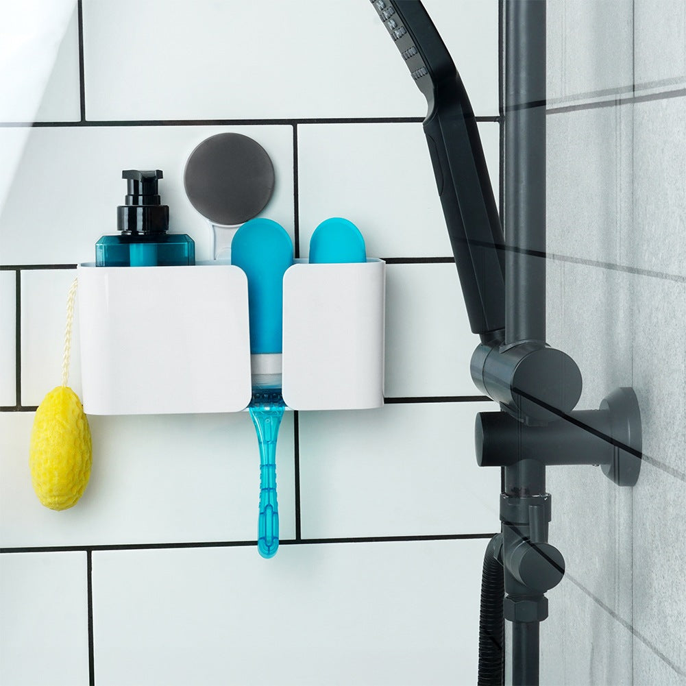 Shower shelf with suction cup 21x9x19 cm