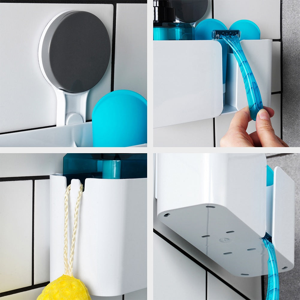 Shower shelf with suction cup 21x9x19 cm
