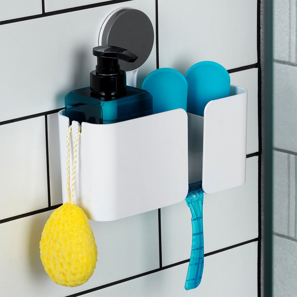 Shower shelf with suction cup 21x9x19 cm