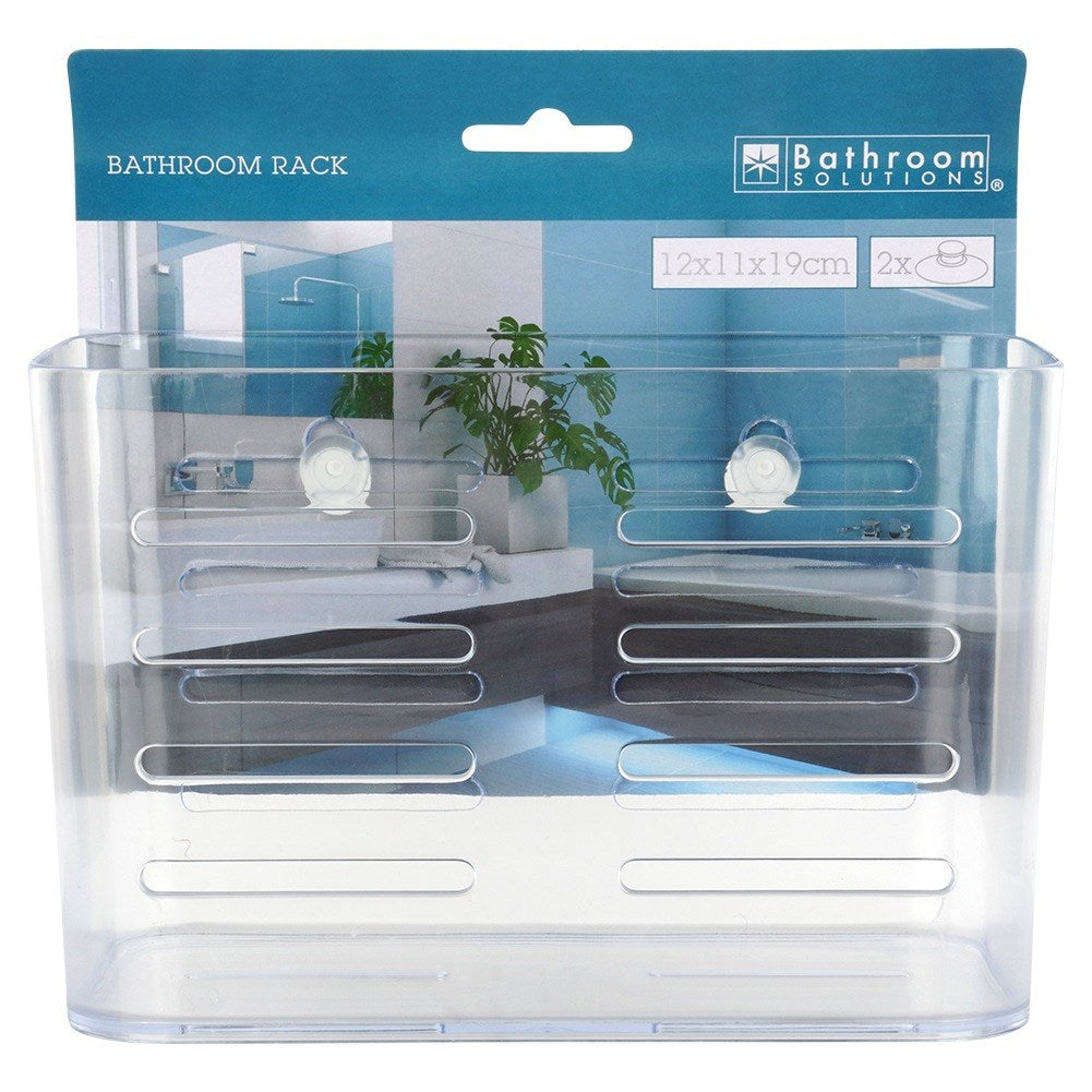 Shower shelf with suction cups 18.5x9x12 cm