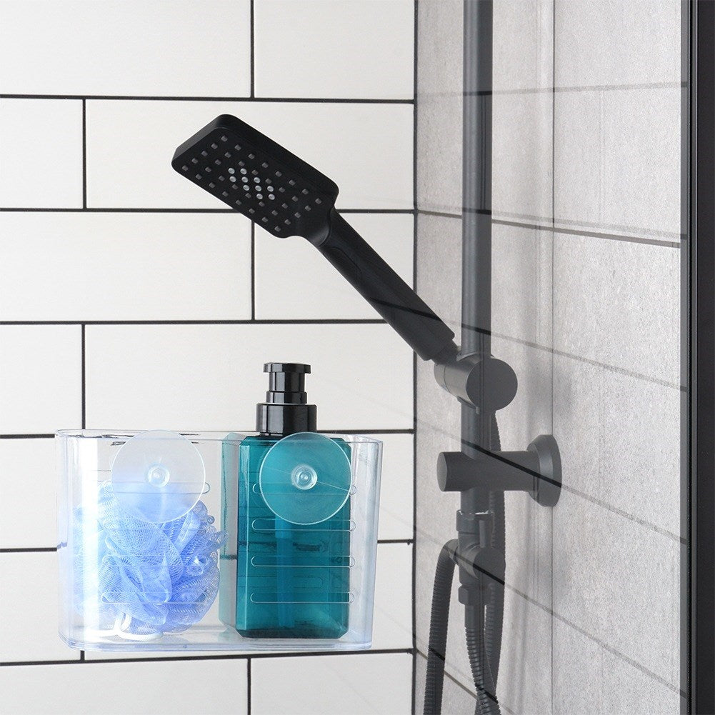 Shower shelf with suction cups 18.5x9x12 cm