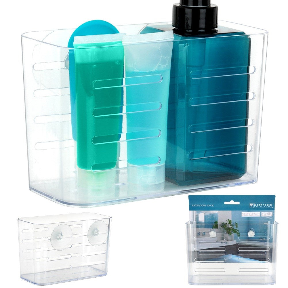Shower shelf with suction cups 18.5x9x12 cm