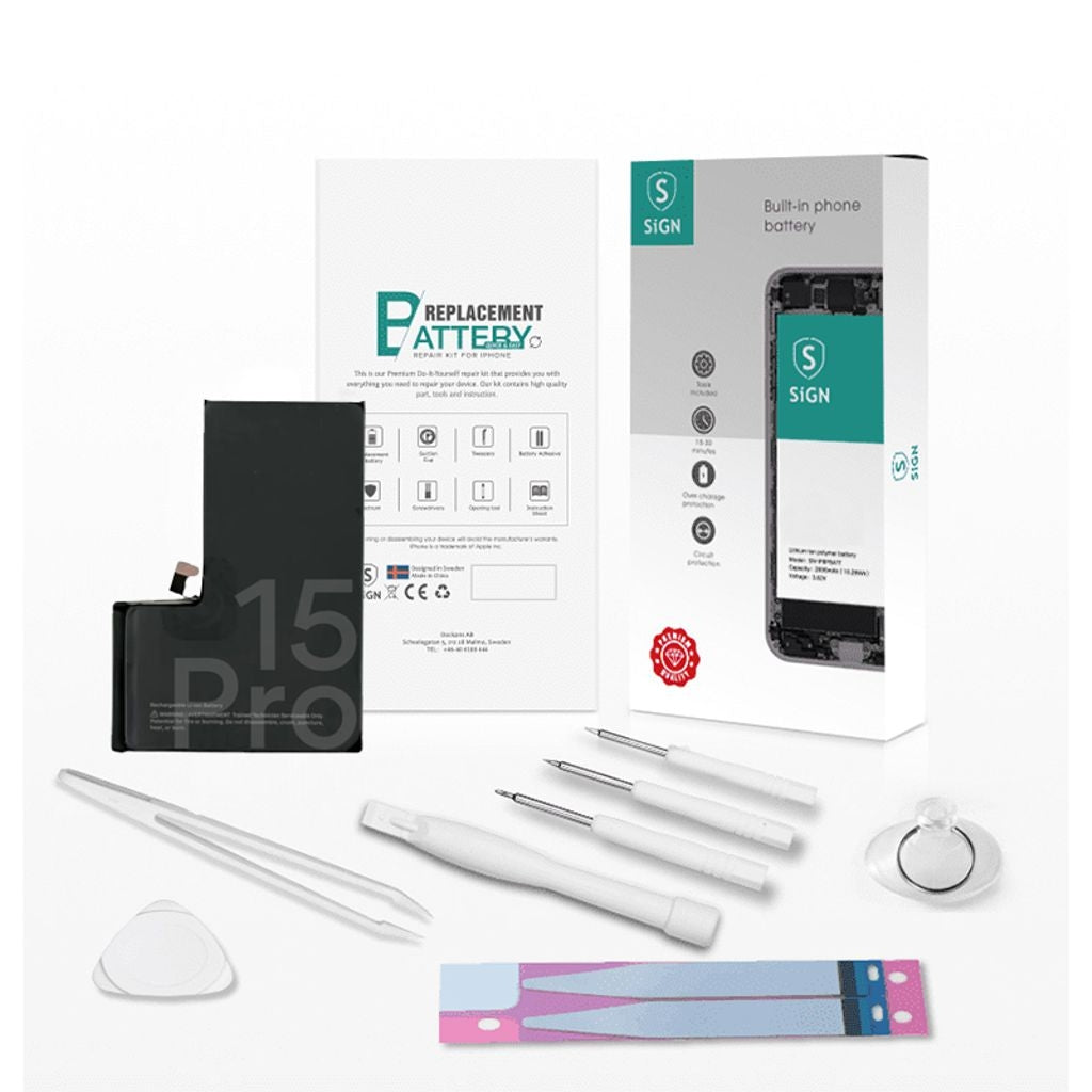 SiGN Complete Battery Replacement Kit - iPhone 15 Pro