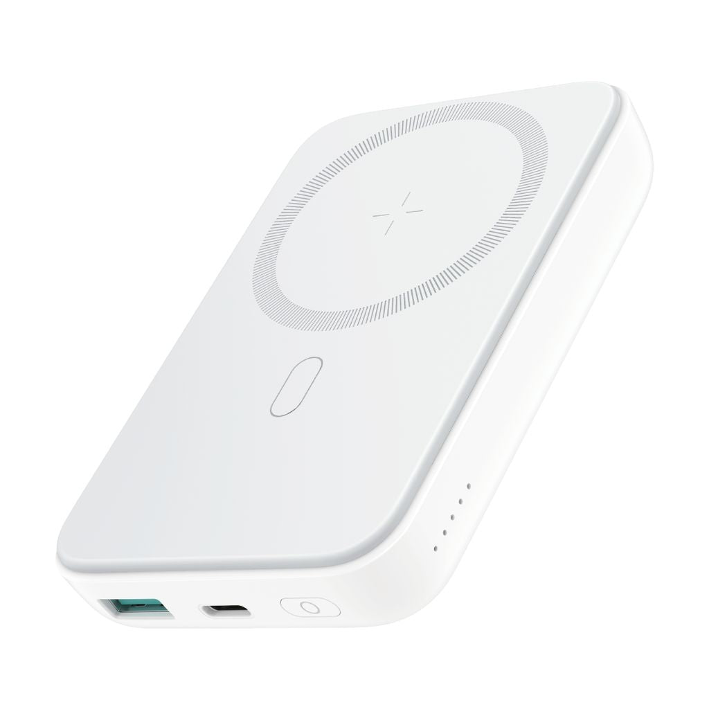 SiGN Magnetic Wireless Mini Powerbank 10000mAh, USB-C, USB-A, White