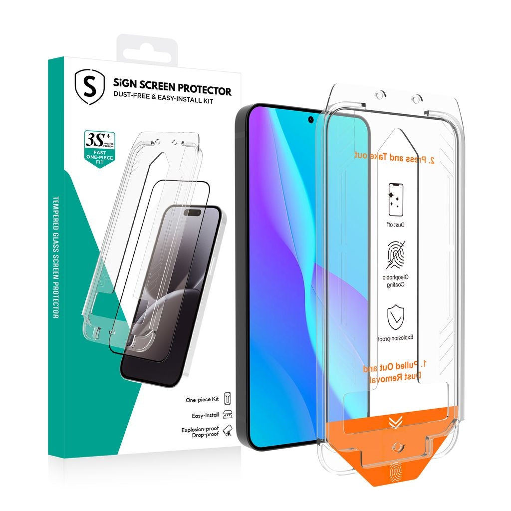 SiGN Screen Protector Samsung Galaxy S25 – EZ Apply with dust-free applicator