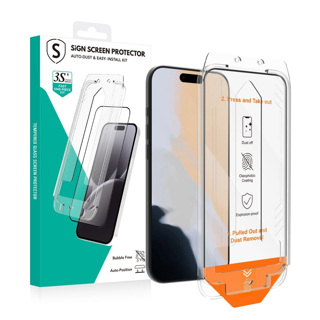 SiGN Screen Protector iPhone 17 Pro – EZ Apply with dust-free applicator